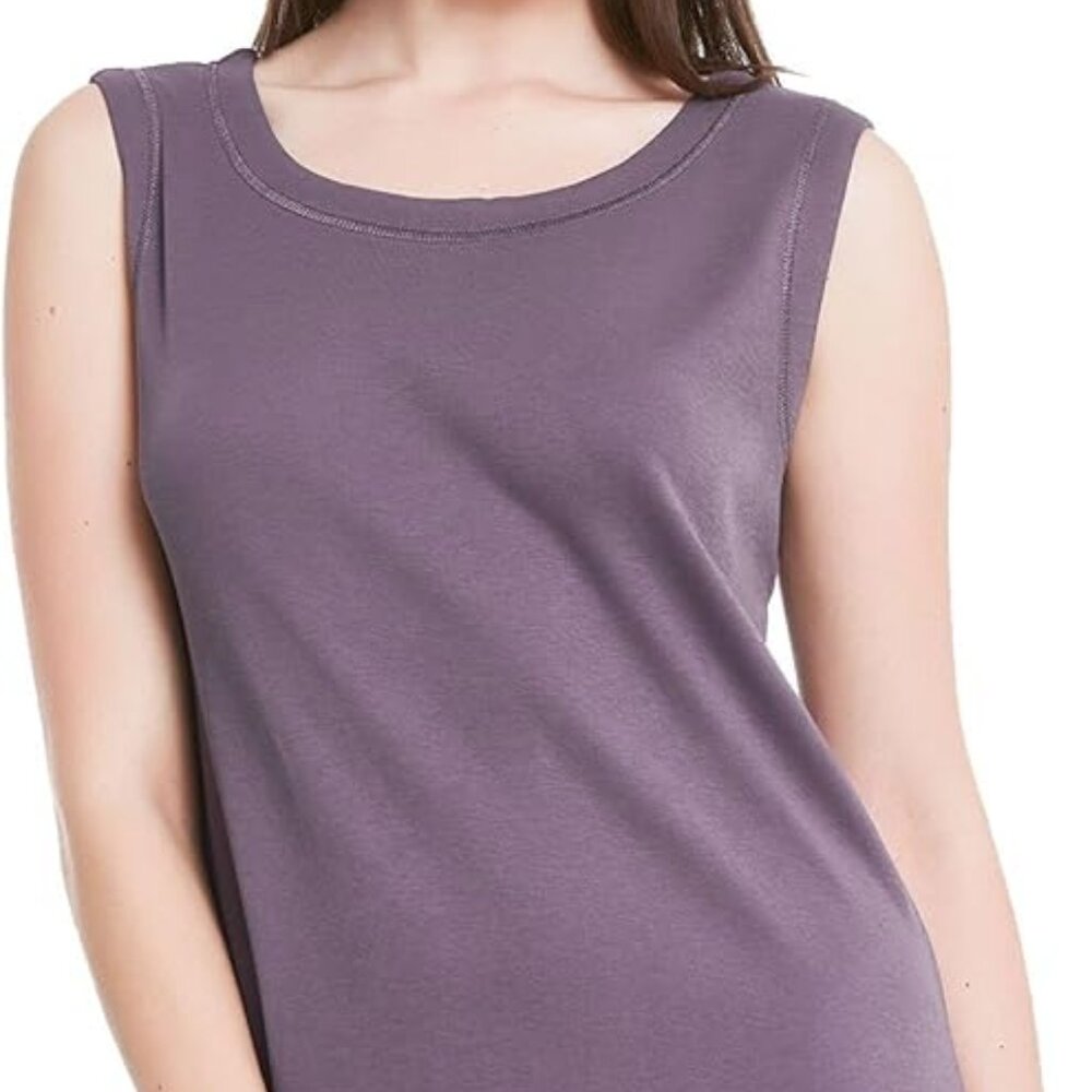 Alexander Del Rossa 100% Cotton Knit Nightgown –Long Sleeveless Sleep Dress –2X